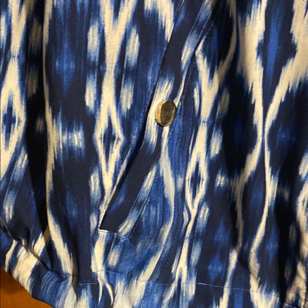 Chico's Blue Patterned Jacket. Euc. - image 3